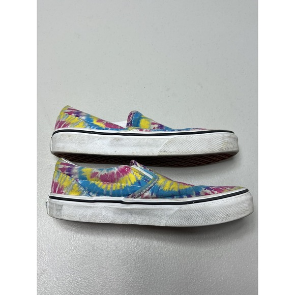 Vans Classic Slip-On Shoes Kids Size 1 Multicolor Tie Dye Canvas Skate Casual - Picture 9 of 10
